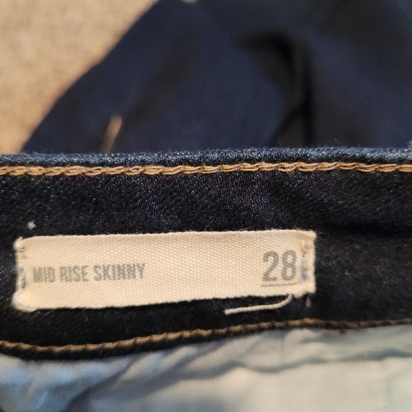 Harper Heritage Dark Wash Mid Rise Skinny Jeans - Picture 5 of 5